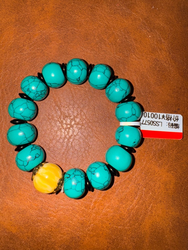 LSS0577绿姑娘算盘珠手串（无礼盒）