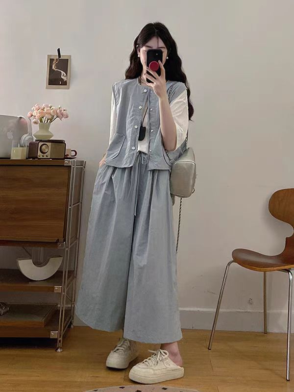 5706宽松阔腿三件套