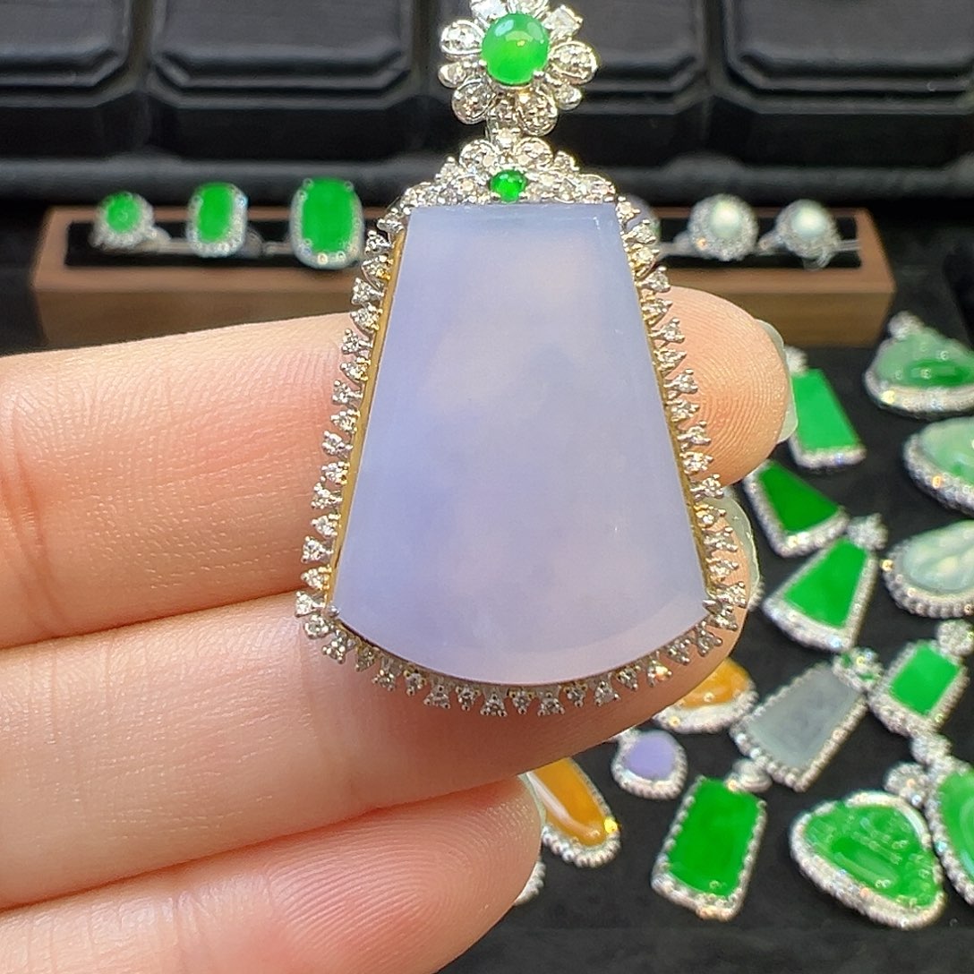 翡翠耳饰18K金镶嵌收货48小时鉴赏期