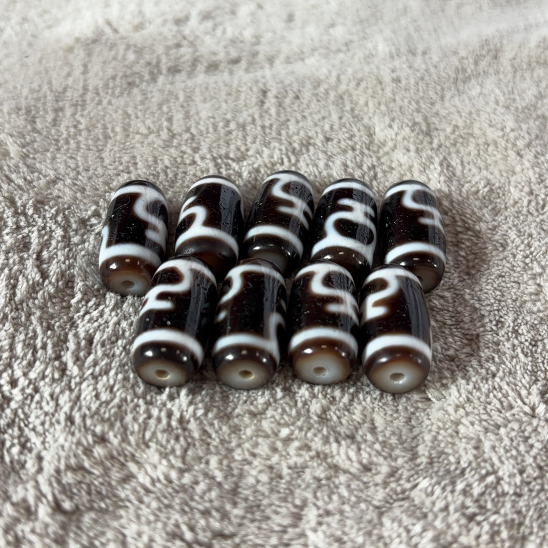 密藏严选～建成黑白宝瓶桶珠～约20×10尺寸，拍一发一