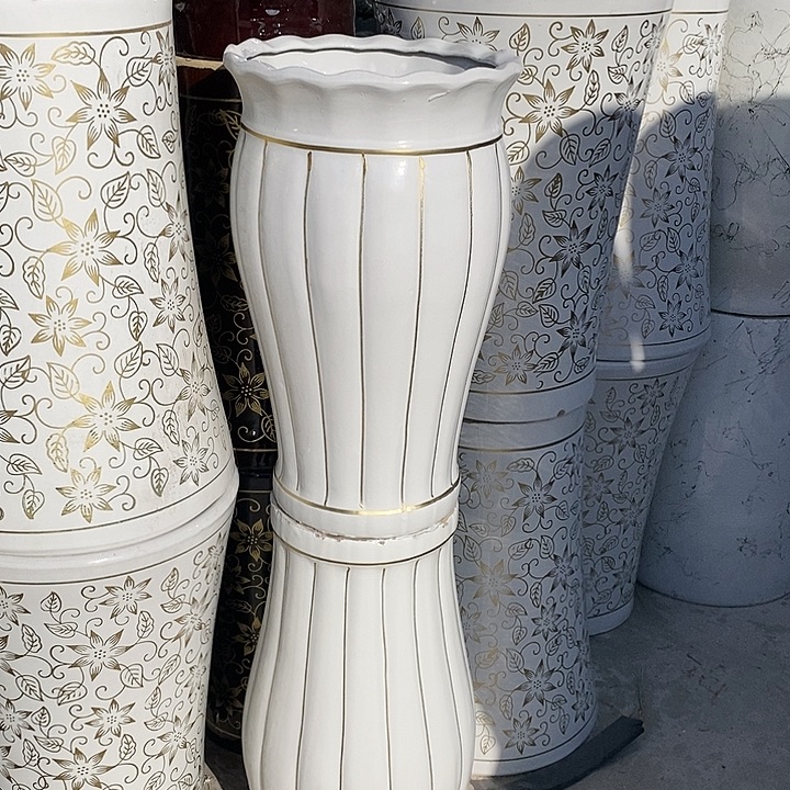 高腰白花口南瓜大号口30高50福利