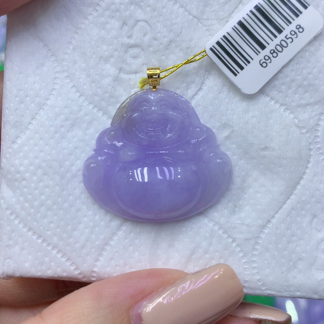 颈饰18K金镶嵌翡翠