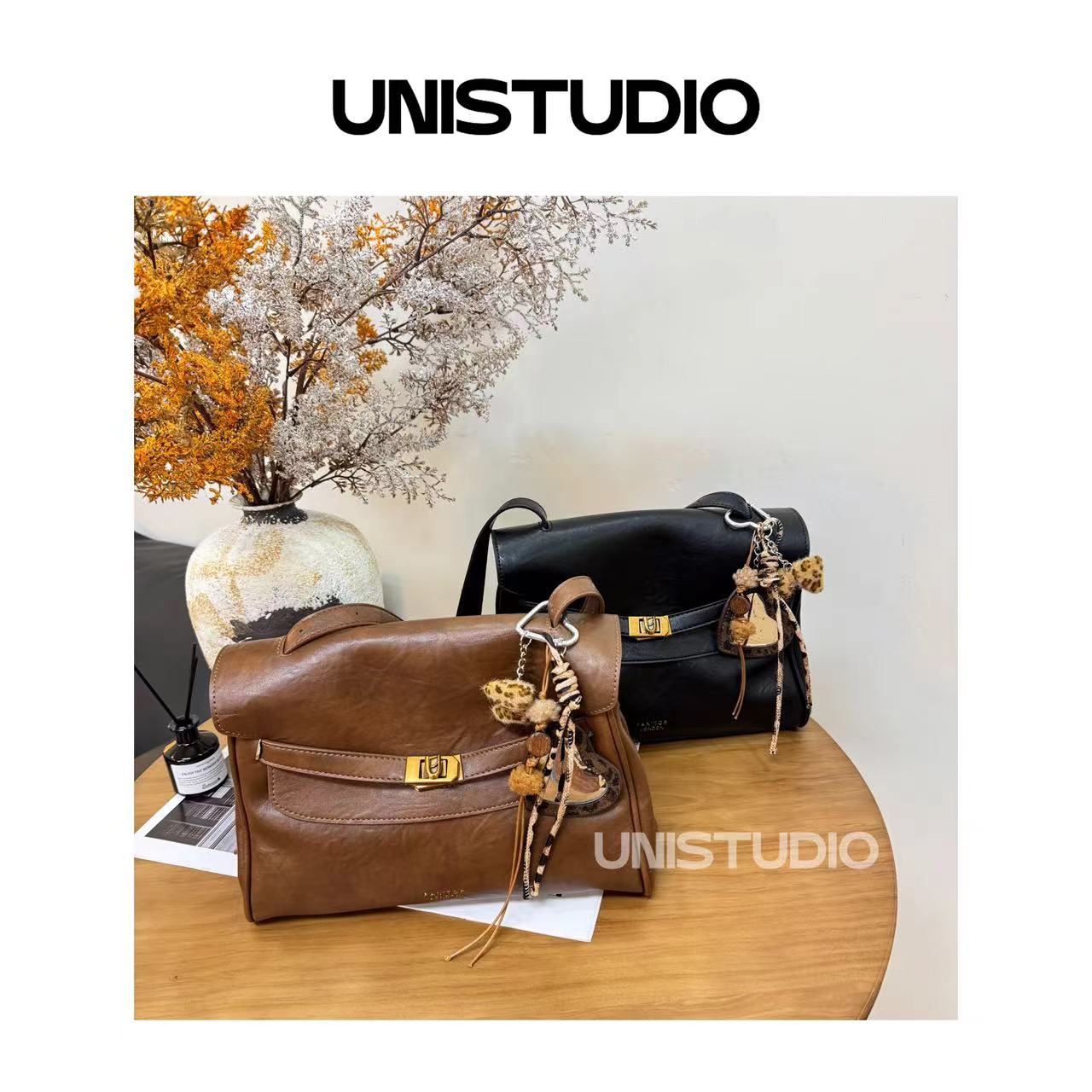 时尚潮流高级感大容量包包女2025新款复古冬季美拉德棕单肩斜挎包