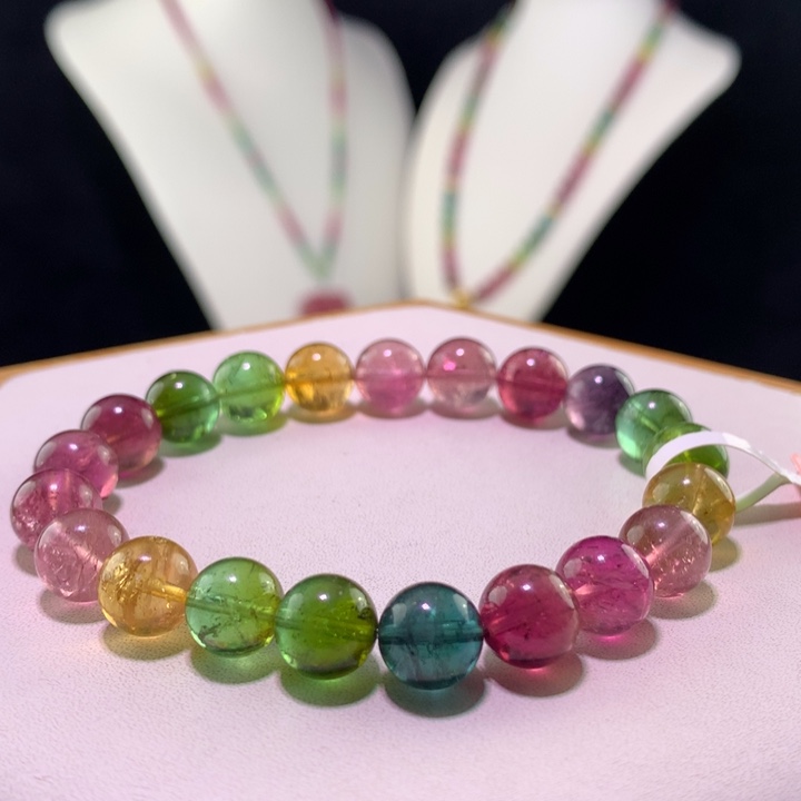 双色碧玺手链未镶嵌