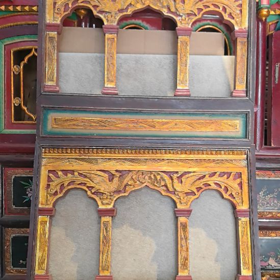 有机玻璃凤凰花窗一对