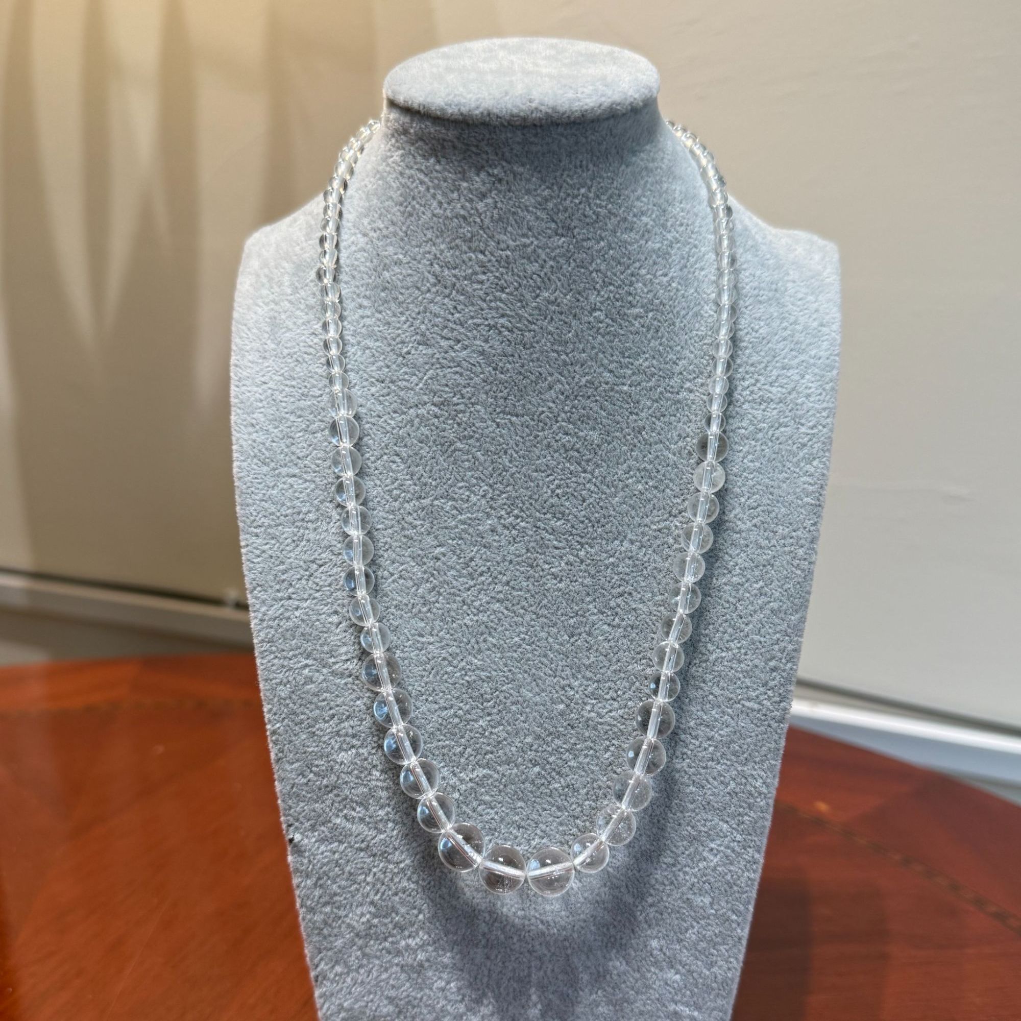 【流光】天然白水晶塔链项链4-10mm