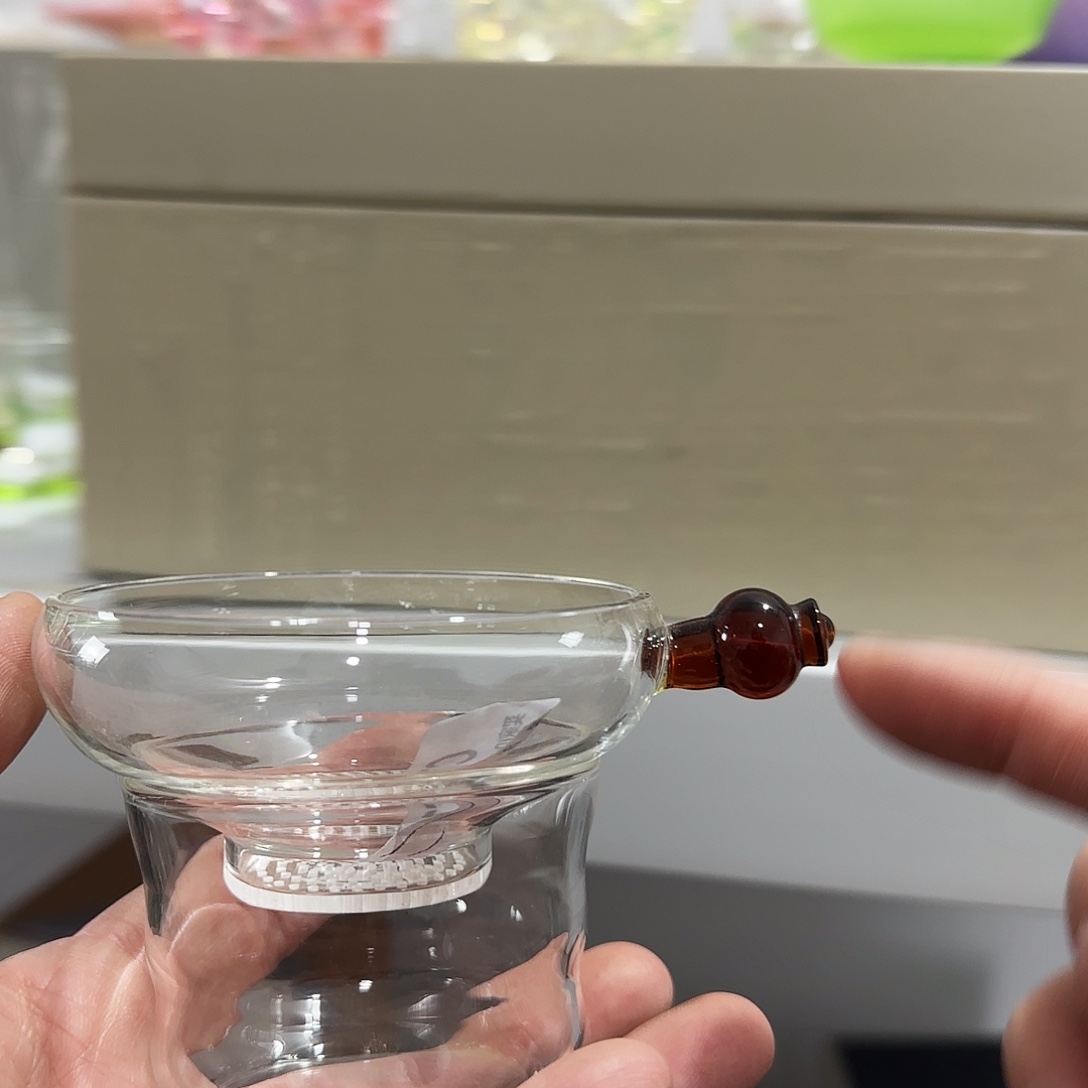 787茶漏琥珀珠子高硼硅