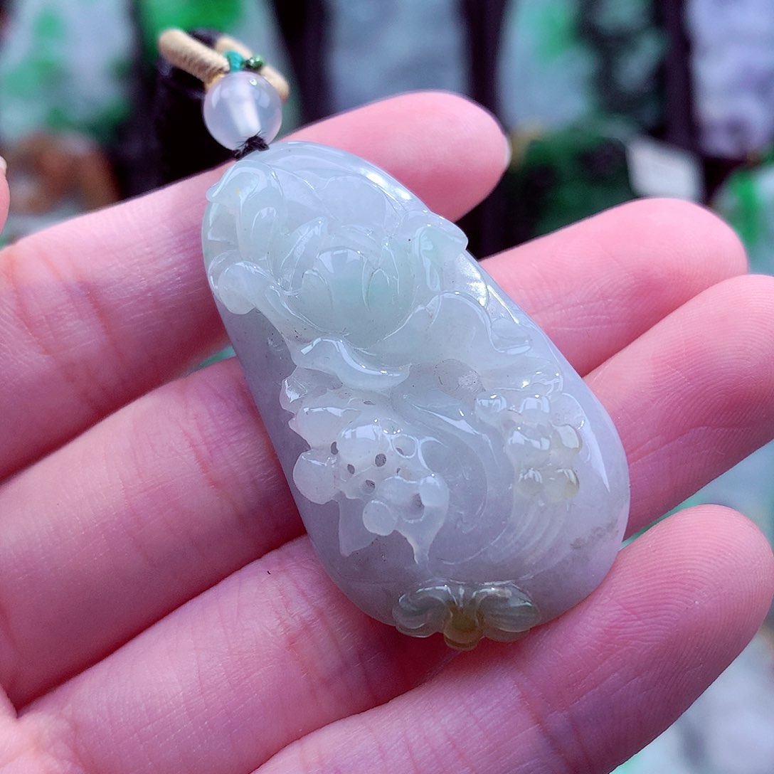 翡翠未镶嵌颈饰天然