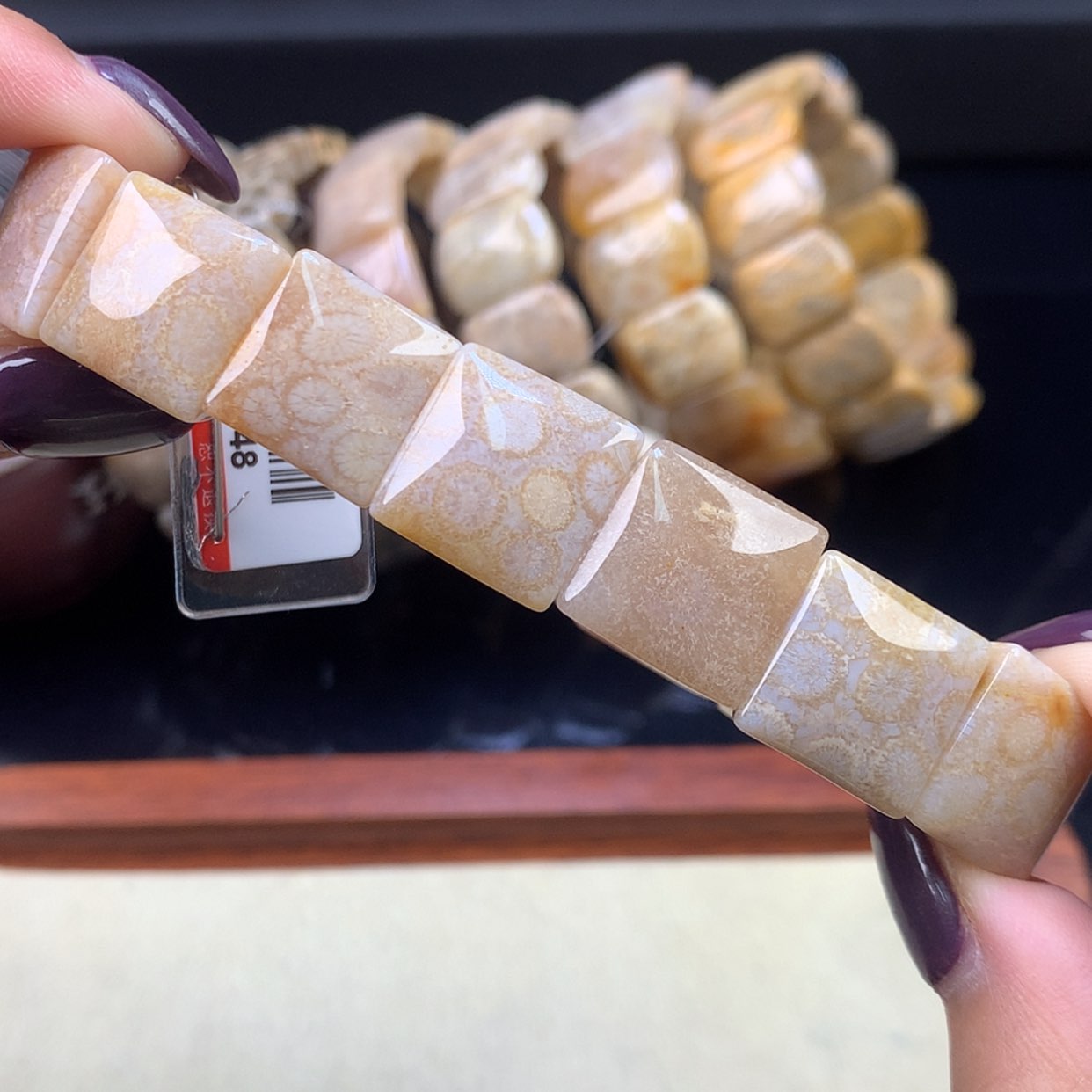 【闪购商品】颈饰未镶嵌硅化珊瑚（珊瑚玉）上新福利手牌3号