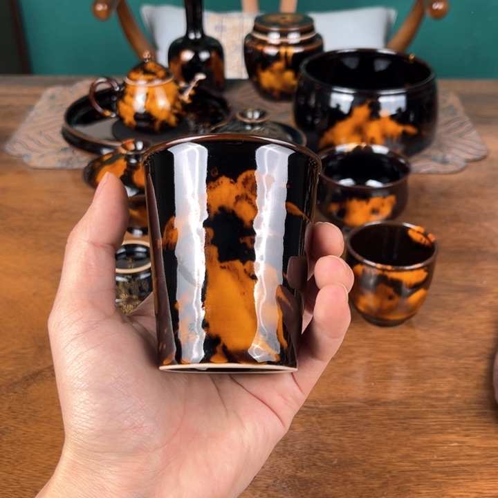 杯玳瑁釉中号可乐杯