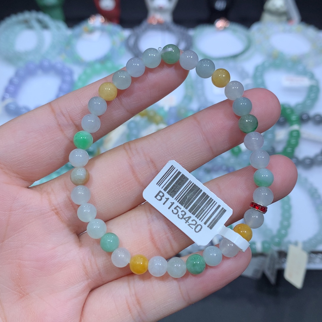 翡翠未镶嵌手串天然