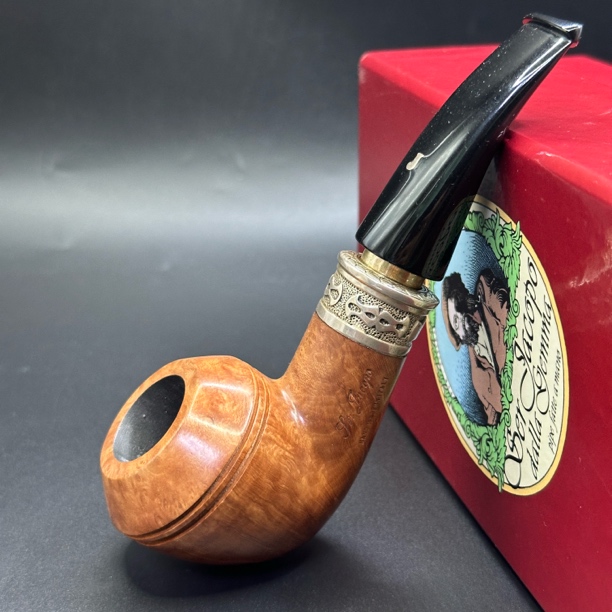 意大利雅克博原木色L2弯牛头石楠斗烟斗烟具