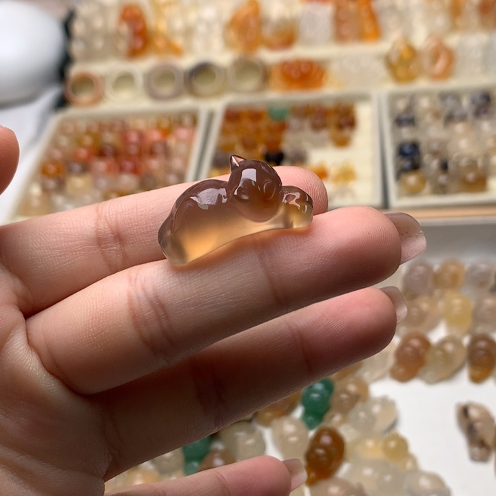 我***！玛瑙/玉髓未镶嵌玛瑙福利趴趴猫