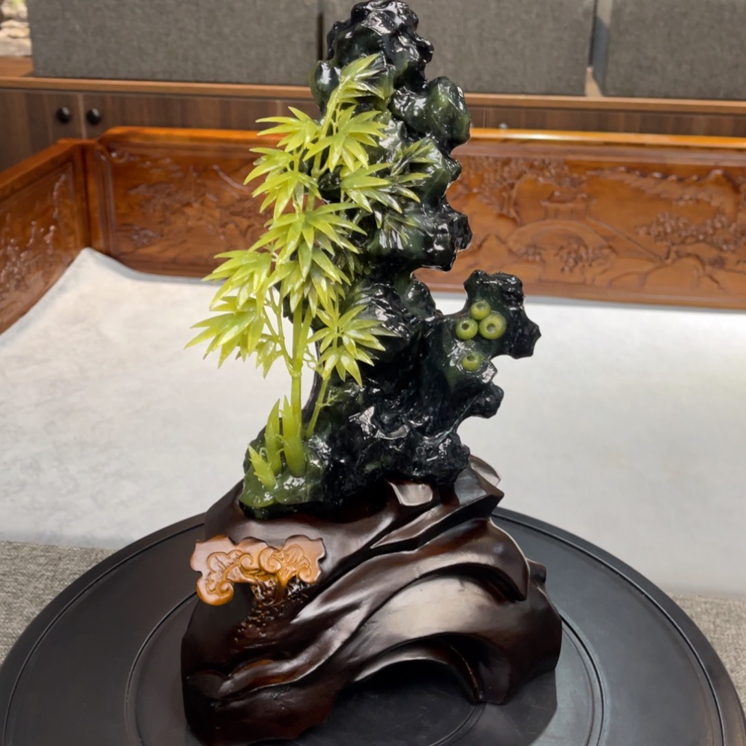 蛇纹石玉摆件未镶嵌玩*