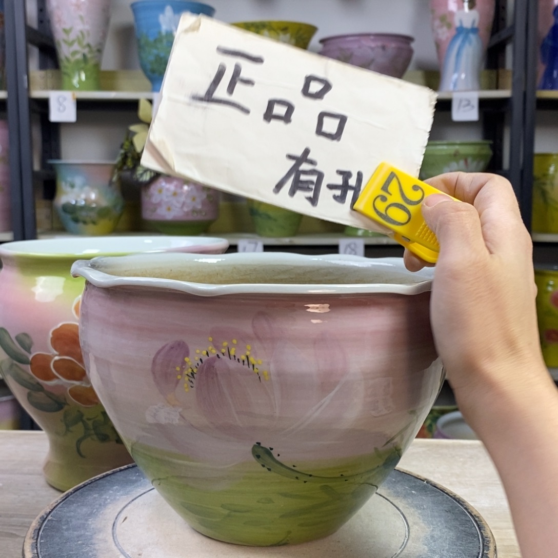 景德镇手工手绘陶瓷花盆