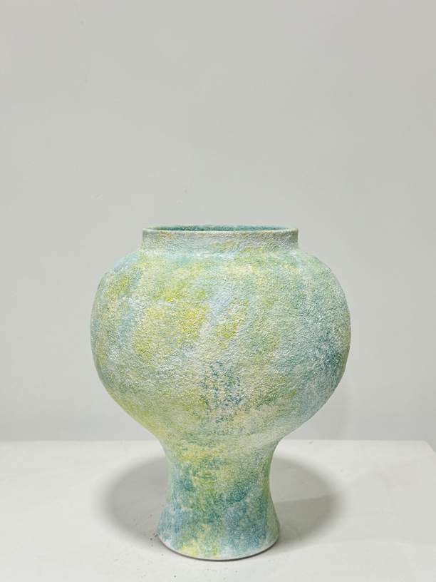 言言家 莫奈色系小蛮腰手工陶艺水培花瓶