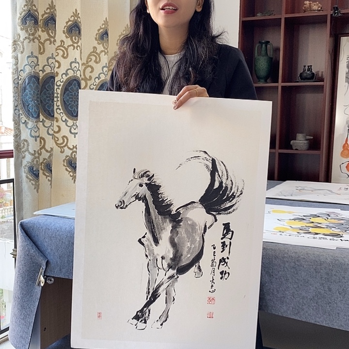国画纯手绘国画写意作品43*63
