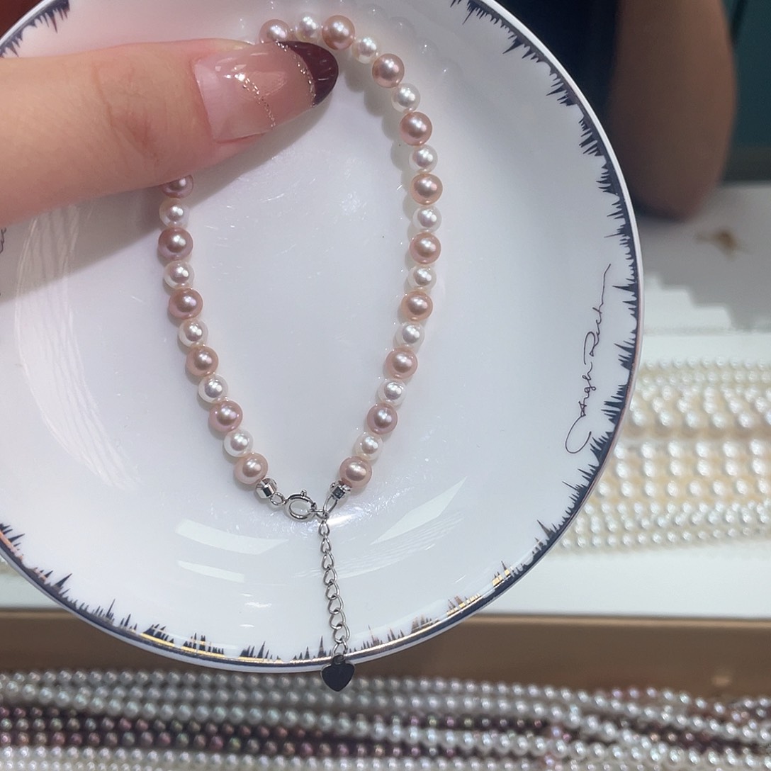 淡水珍珠手绳银S925镶嵌