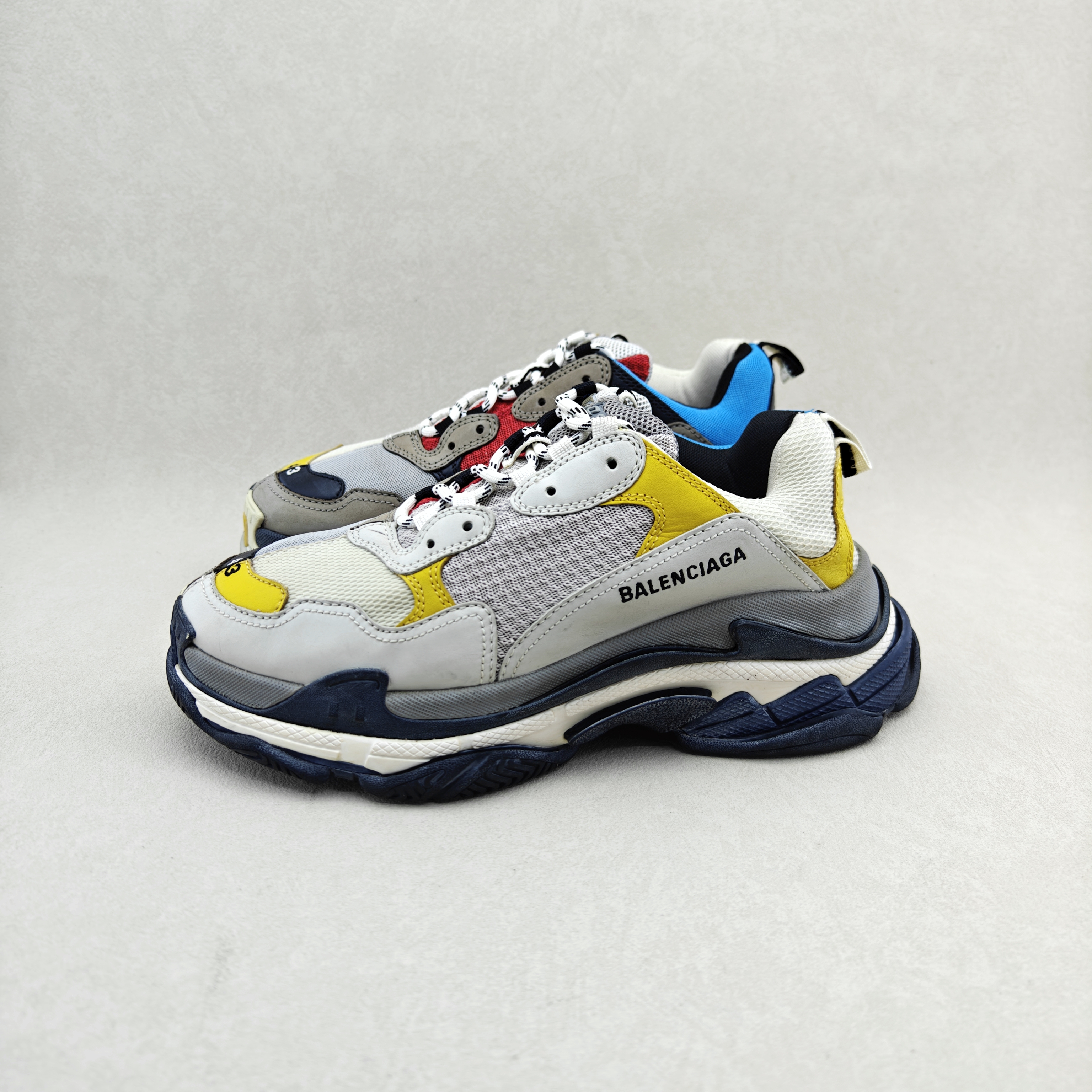 99新 Balenciaga/巴黎世家 43码/triple s阴阳拼接时尚厚底老爹鞋