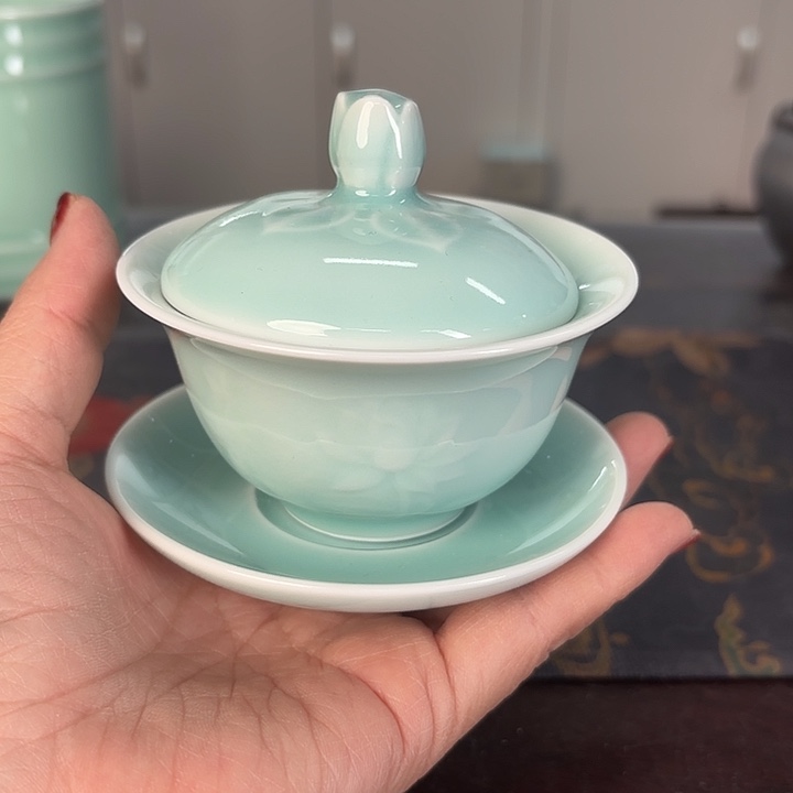 龙泉云间青瓷小米茶器