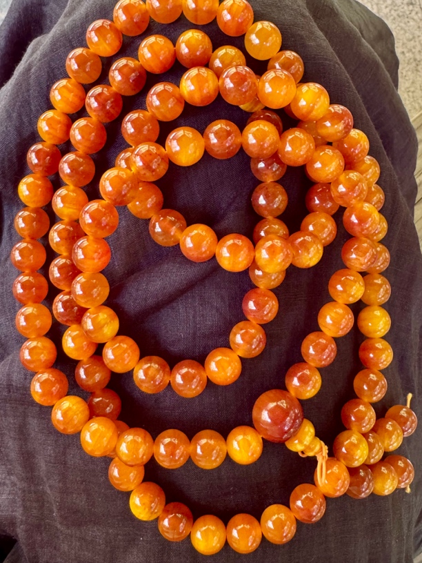 【般若九华】糖化1.1款天琥珀木念珠手串男女