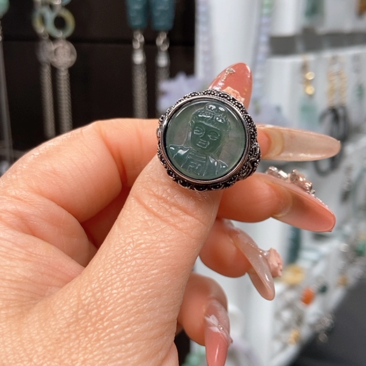 【闪购商品】翡翠耳饰未镶嵌戒指