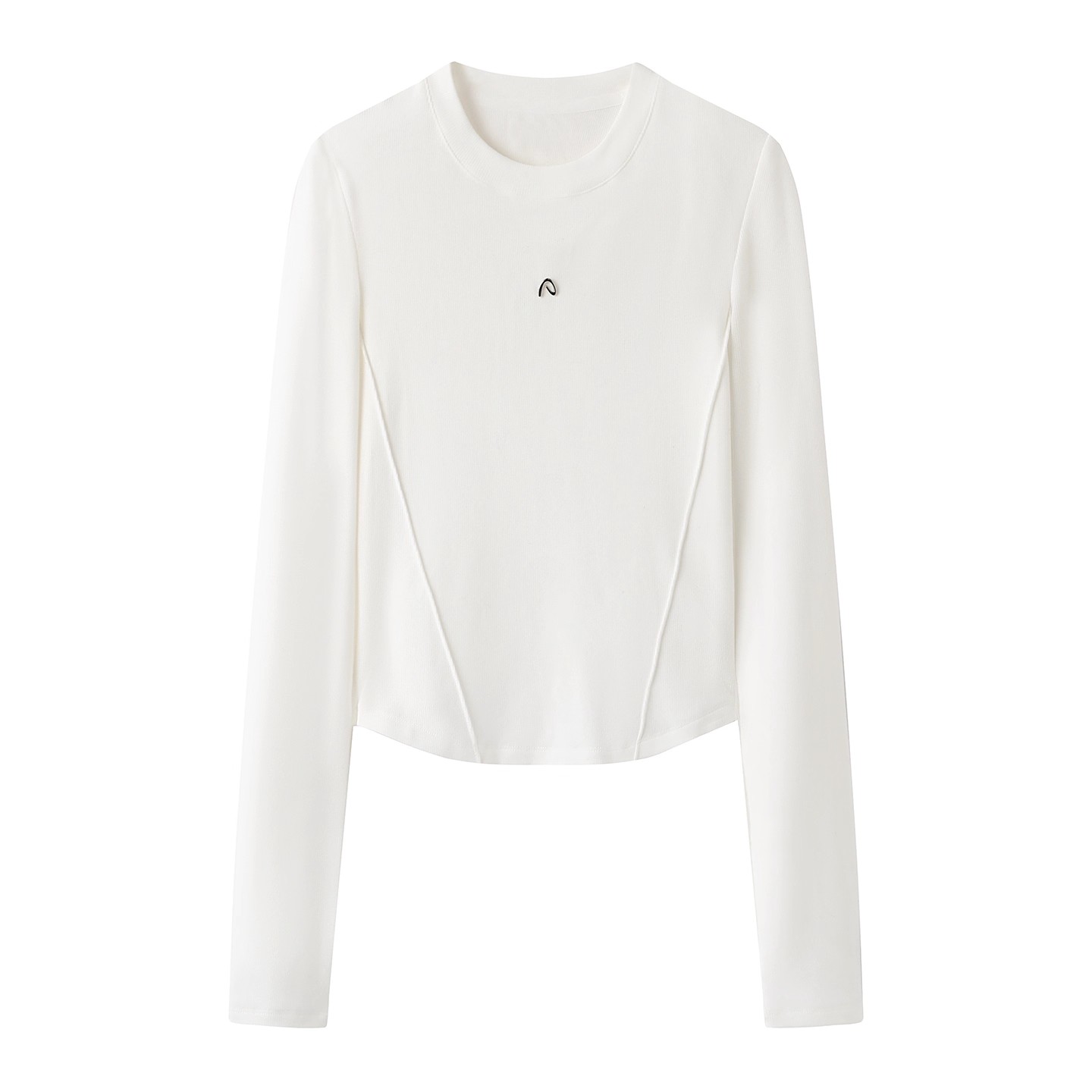 艾家同款常规简约长袖圆领直筒型T恤女士显瘦百搭时尚4108