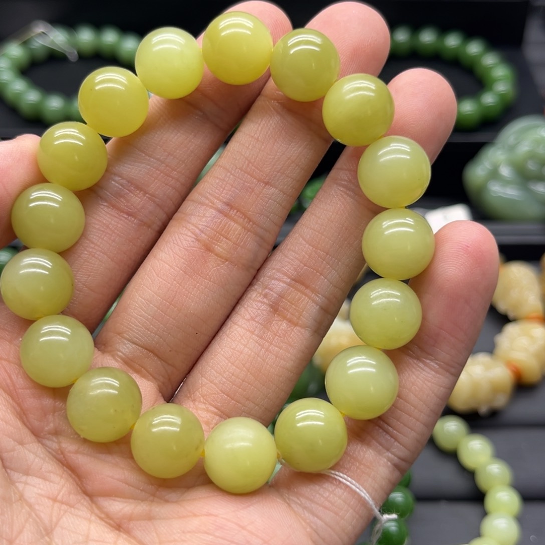 和田玉（碧玉）手链未镶嵌