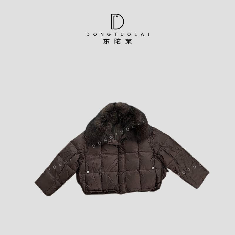 《野菊花》羽绒服中长款款舒适时尚休闲黑色秋冬保暖冬季百搭简约