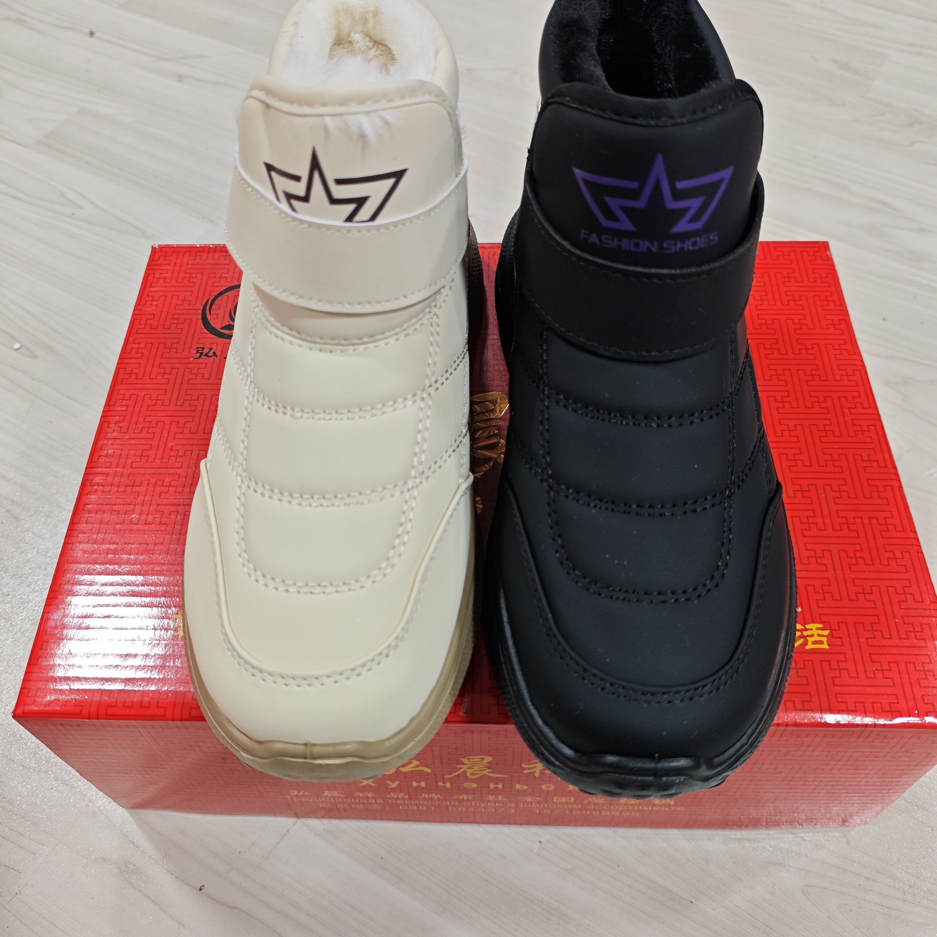 MH108超轻底高档高帮皮面女靴