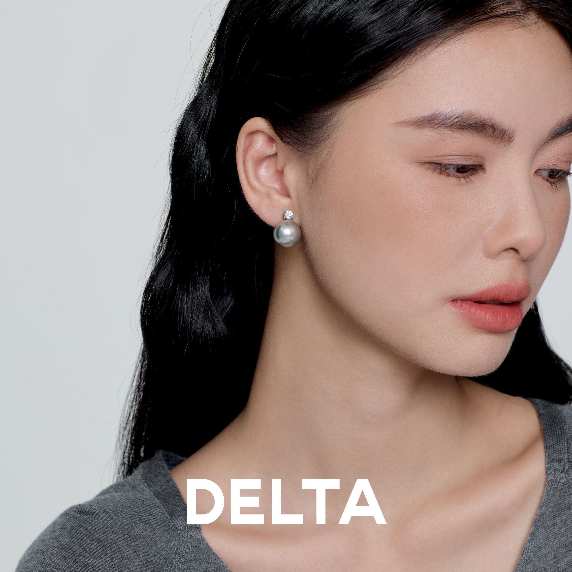 DELTA 925银仿珍珠耳饰 经典戴妃珍珠耳钉无耳洞耳夹气质轻奢优雅