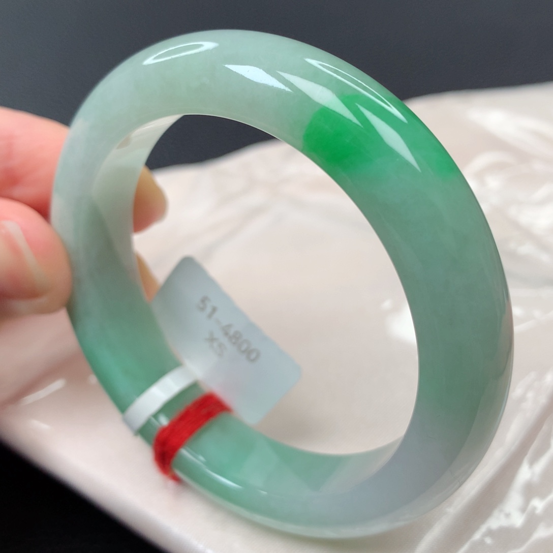 【闪购商品】翡翠手镯未镶嵌41号正圈xs50/51