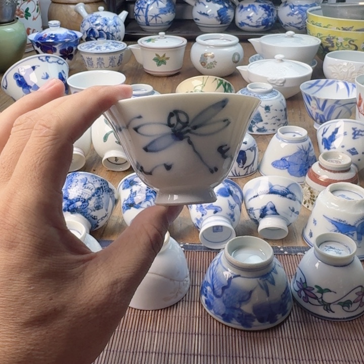 青花瓷器杯子茶具