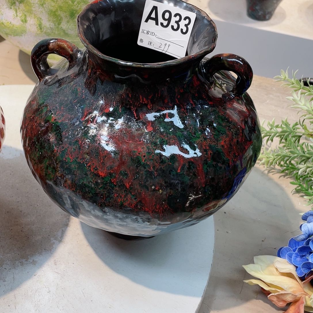 瓶小*高24口8盘泥无孔花瓶