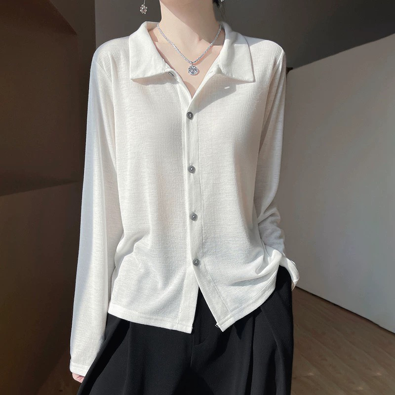 娜娜家直播链接扣号备注编码开衫款领通勤长袖女翻领纯色设夏季