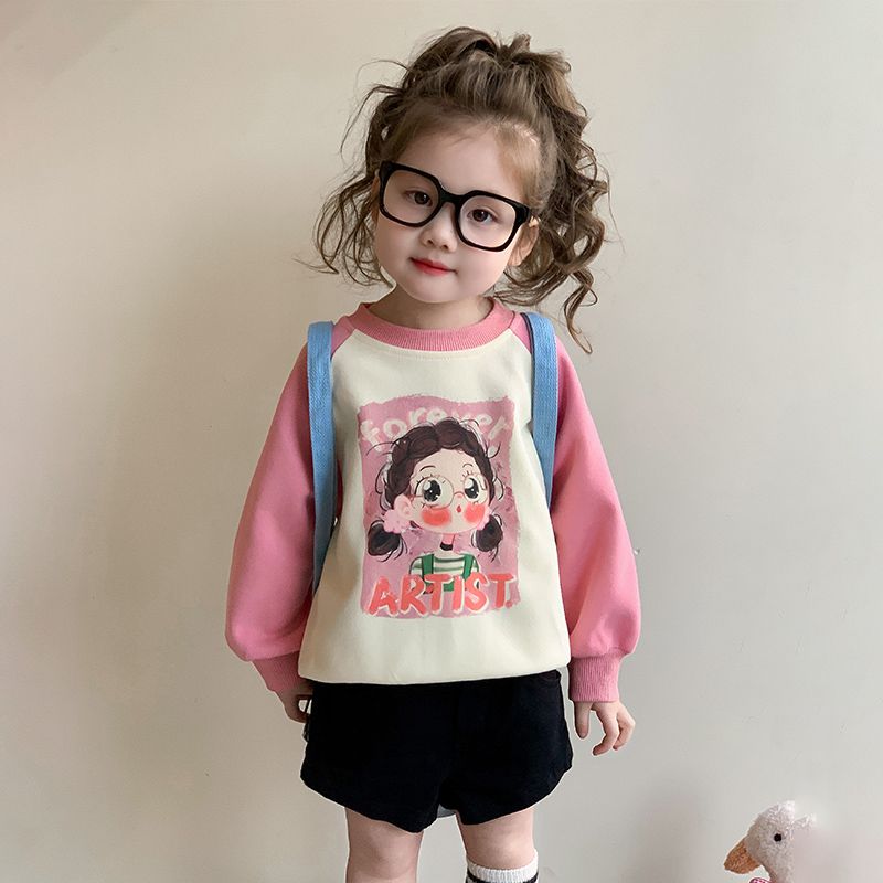 女小童兔子卫衣春秋款女宝宝可爱休闲长袖春装小女孩时尚百搭上衣