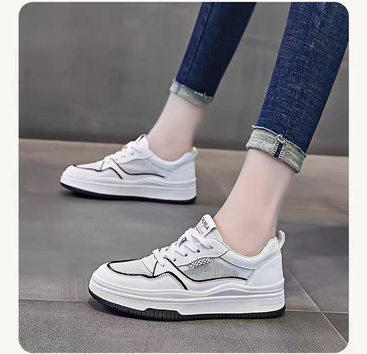 A123板鞋休闲板鞋女鞋夏季透气一脚蹬厚底鞋子休闲鞋