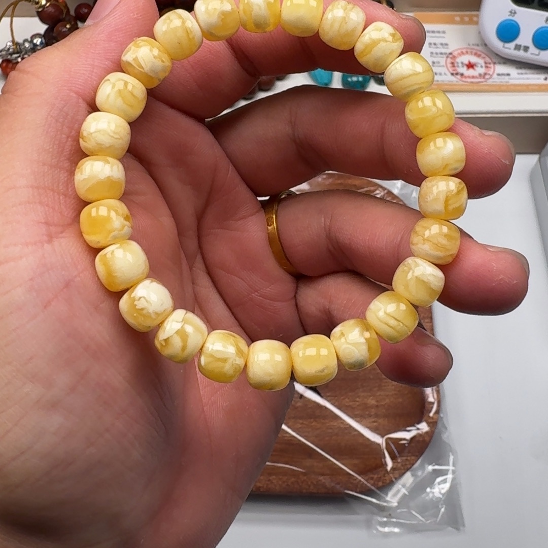 琥珀未镶嵌手链老型
