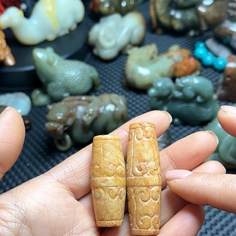 白玉菩提吊坠摆件