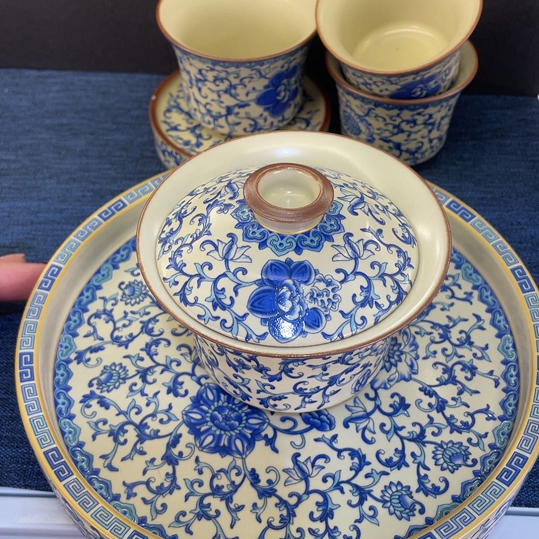 陶景德陶瓷盖碗茶具