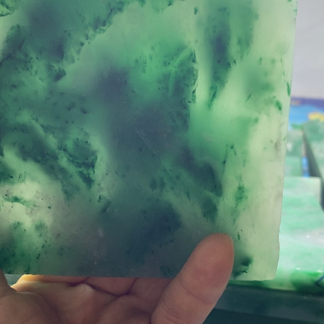 用***雨定制石英质玉（非洲翠）天然非州翠手镯