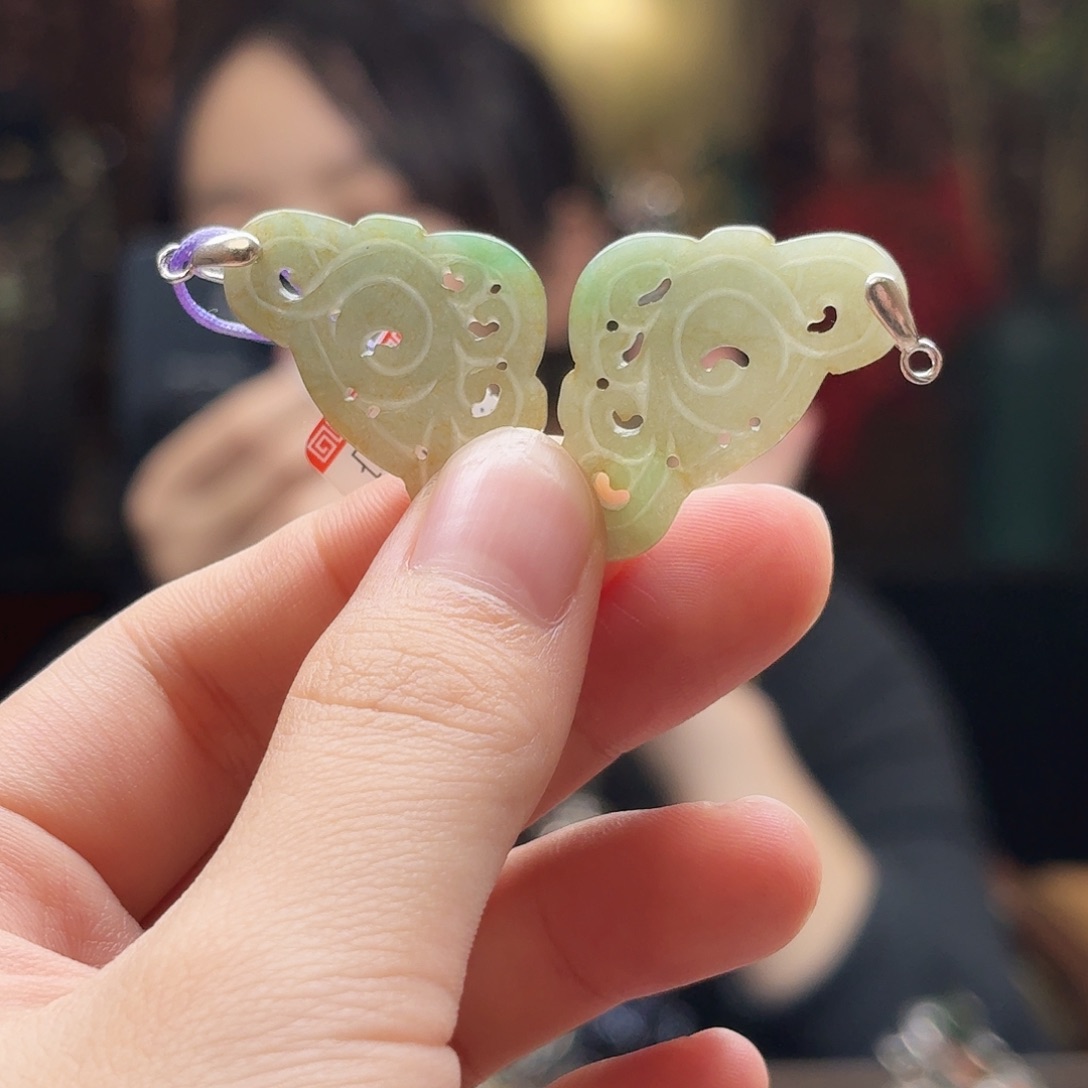翡翠未镶嵌耳饰耳环