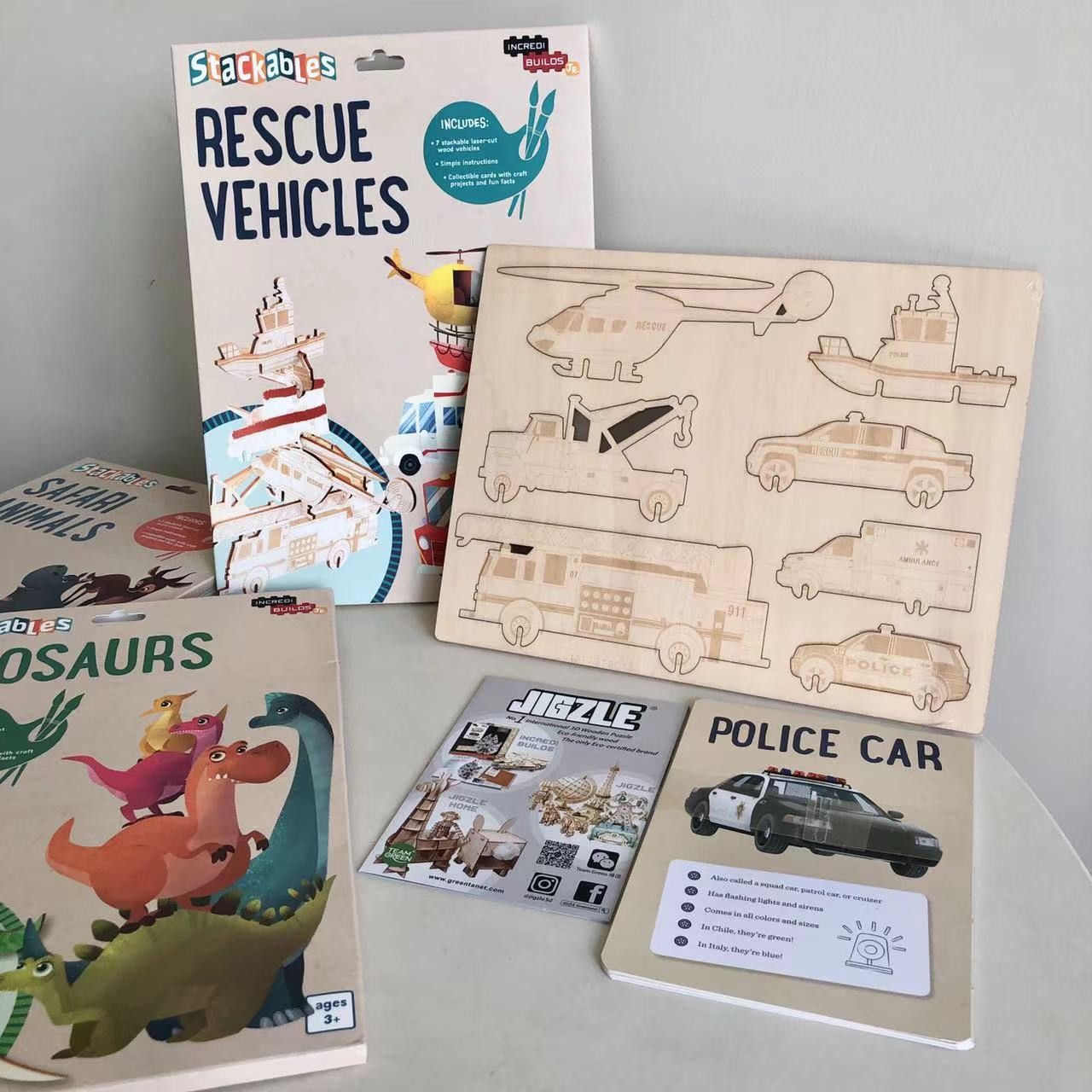 动物层层叠木制恐龙益智玩具锻炼专注力与记忆力