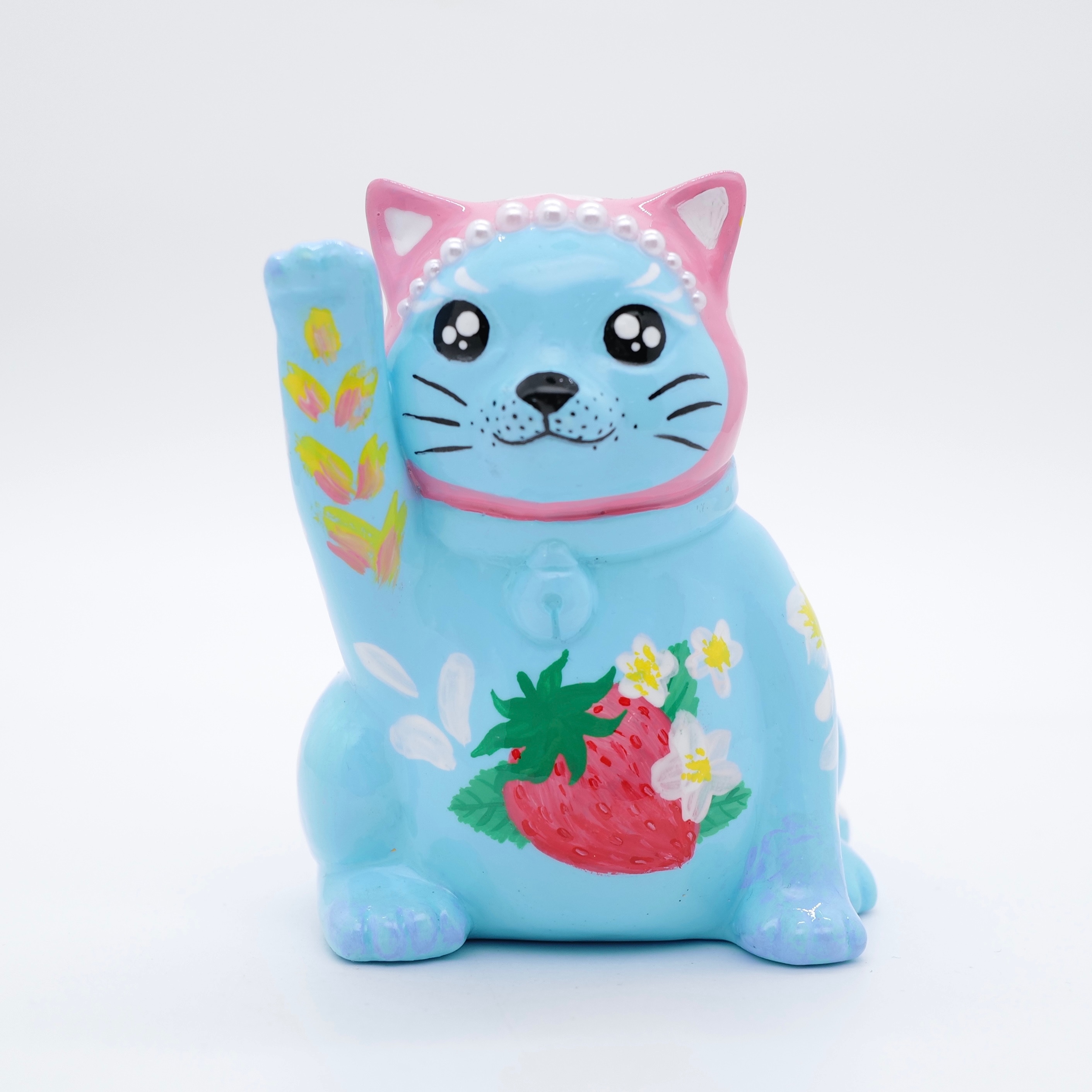 PM 王甜心工作室《招财猫》摆件石膏作品，仅一件（非王甜心本人绘画）