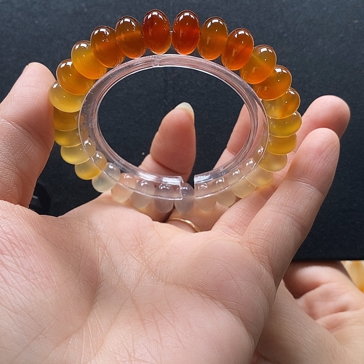 像***雨玛瑙/玉髓未镶嵌手链11渐变