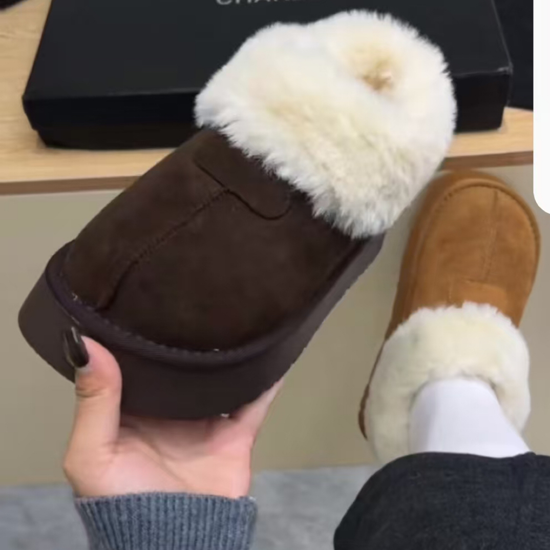 厚底雪地靴女冬季加绒加厚防滑耐磨短筒百搭靴