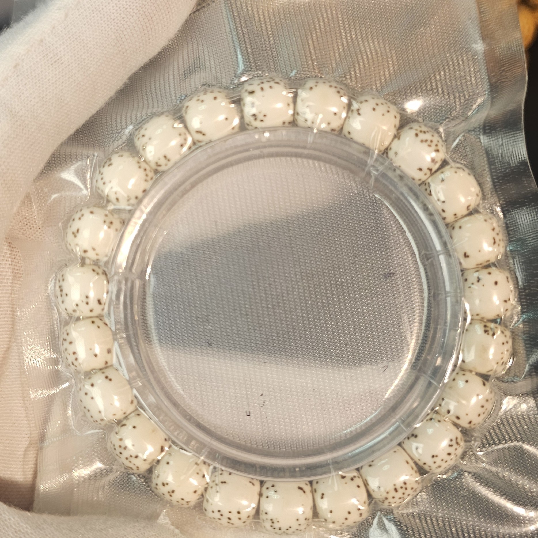 10＊9原生态河豚大留白同枝小细星单圈海南星月菩提毛感料顺白