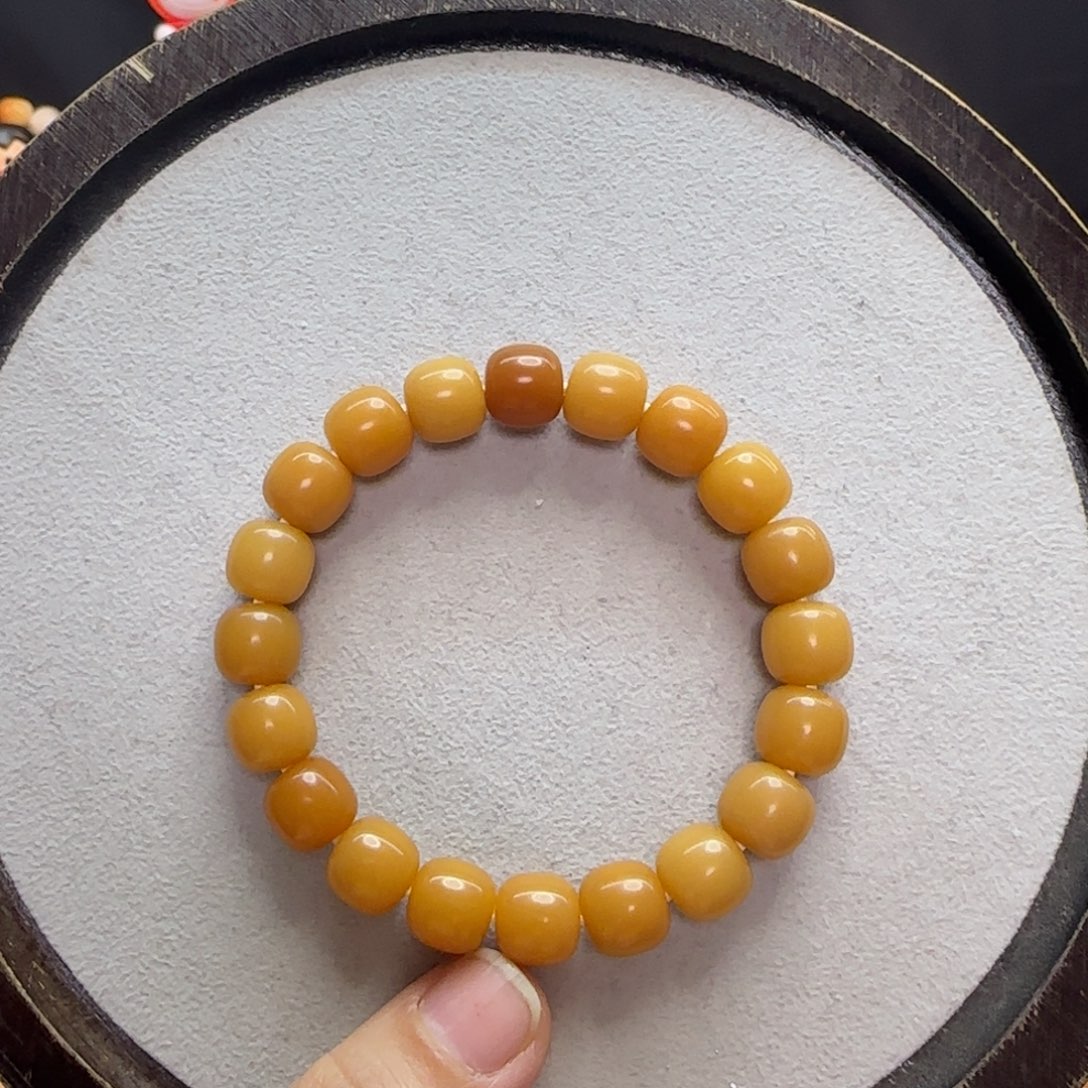 菩提根/象牙果手串卡11桶珠微瑕