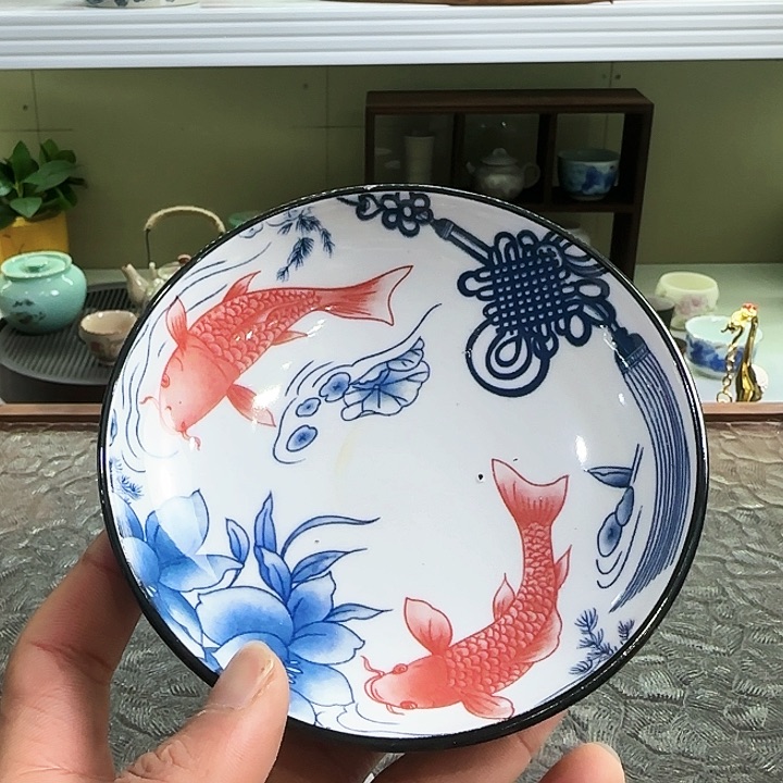 青花瓷器茶具套装旅行必备茶叶罐个人杯玻璃杯