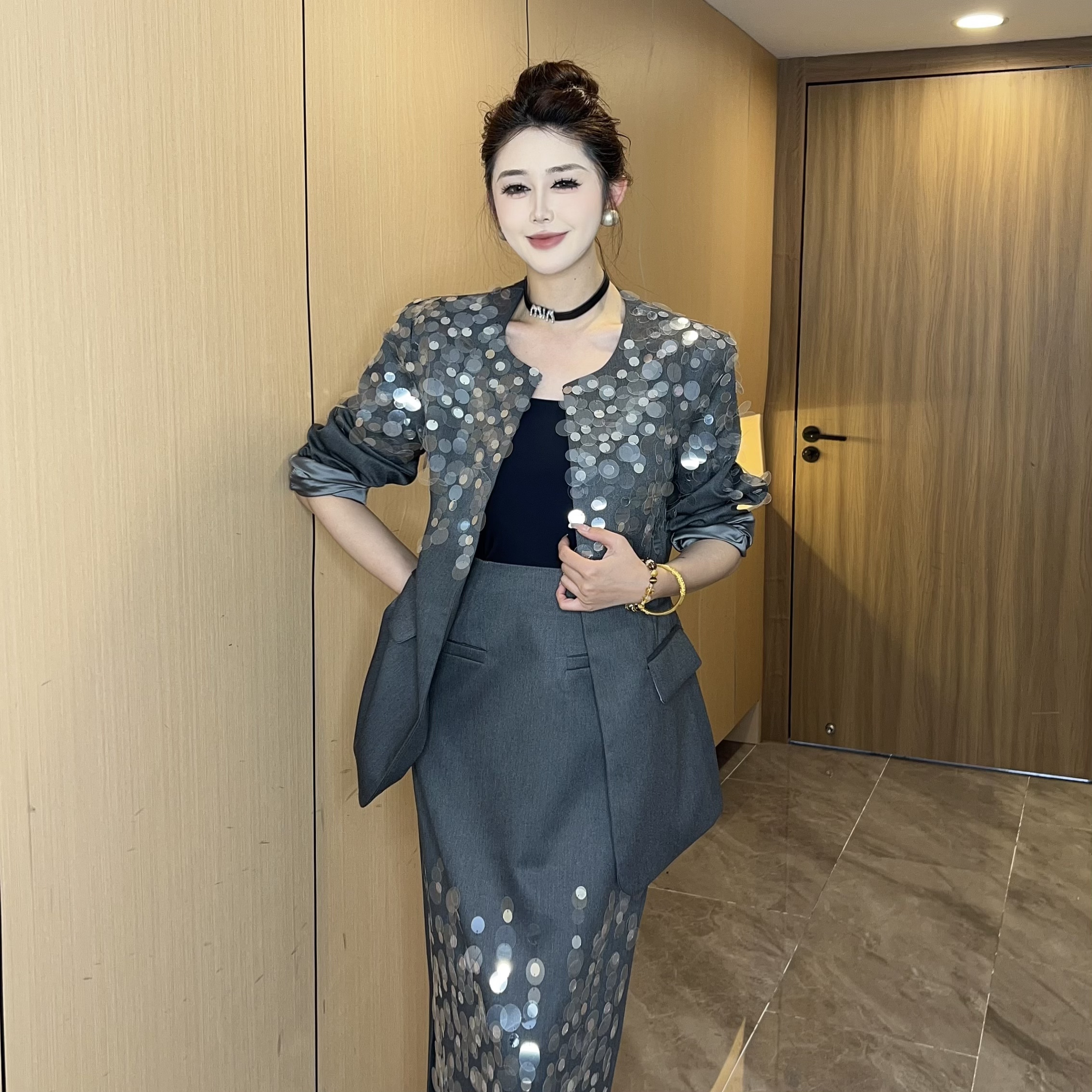 【MD原创·宵夜】2025春季新款显瘦气质小香风休闲时尚设计感套装裙